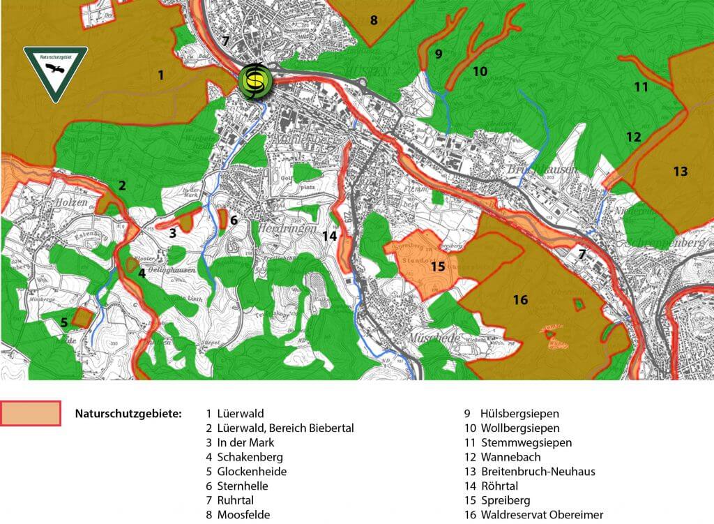 Naturschutzgebierte im westlichen Stadtgebiet von Arnsberg