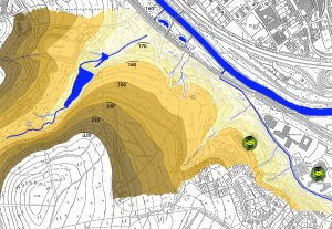 Topografie und Gewässer des Rumbecker Holzes