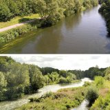 Obwohl durch die intensive Bebauung des Ruhrtals nur relativ wenig Raum für die Entwicklung des Fließgewässers und ausgeprägten Uferzonen zur Verfügung stand, hat sich durch die Renaturierungs-Maßnahmen der Charakter der Ruhr von einem kanalisierten (oben) zu einem naturnahen Fluss (unten) entscheidend geändert. Die „neue“ Ruhr wird sowohl von der heimischen Bevölkerung als auch von den Radwanderern auf dem Ruhrradweg als Natur- und Erholungsraum wahrgenommen und genutzt. Den Schulen im Umfeld bietet die Ruhr nun gute und gefahrlose Möglichkeiten für Gewässeruntersuchungen.